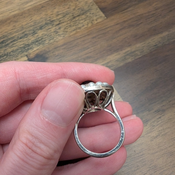 Tiffany Ziegfeld Onyx and Pearl Cocktail Ring - Picture 3 of 8
